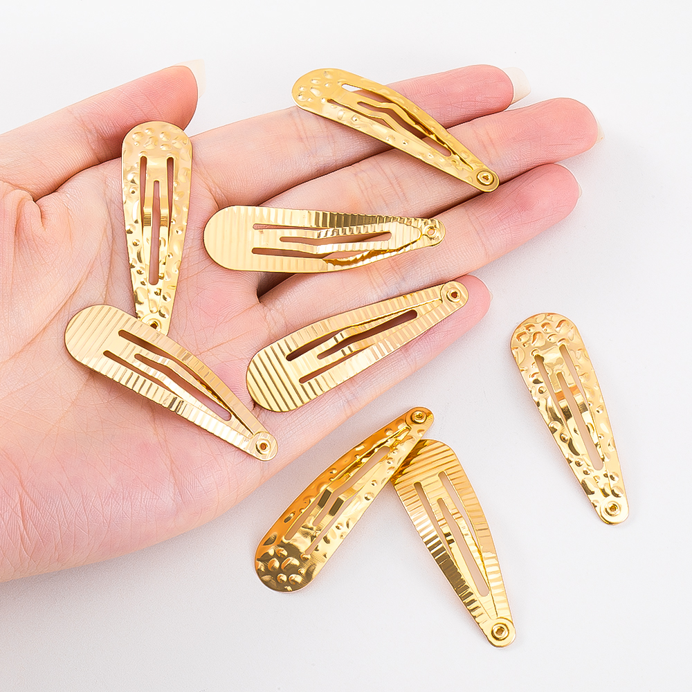 10pcs Striped and Polka Dot Style Metal BB Hairpin for DIY Cute Hairpins Hair Accessories Party Decorations