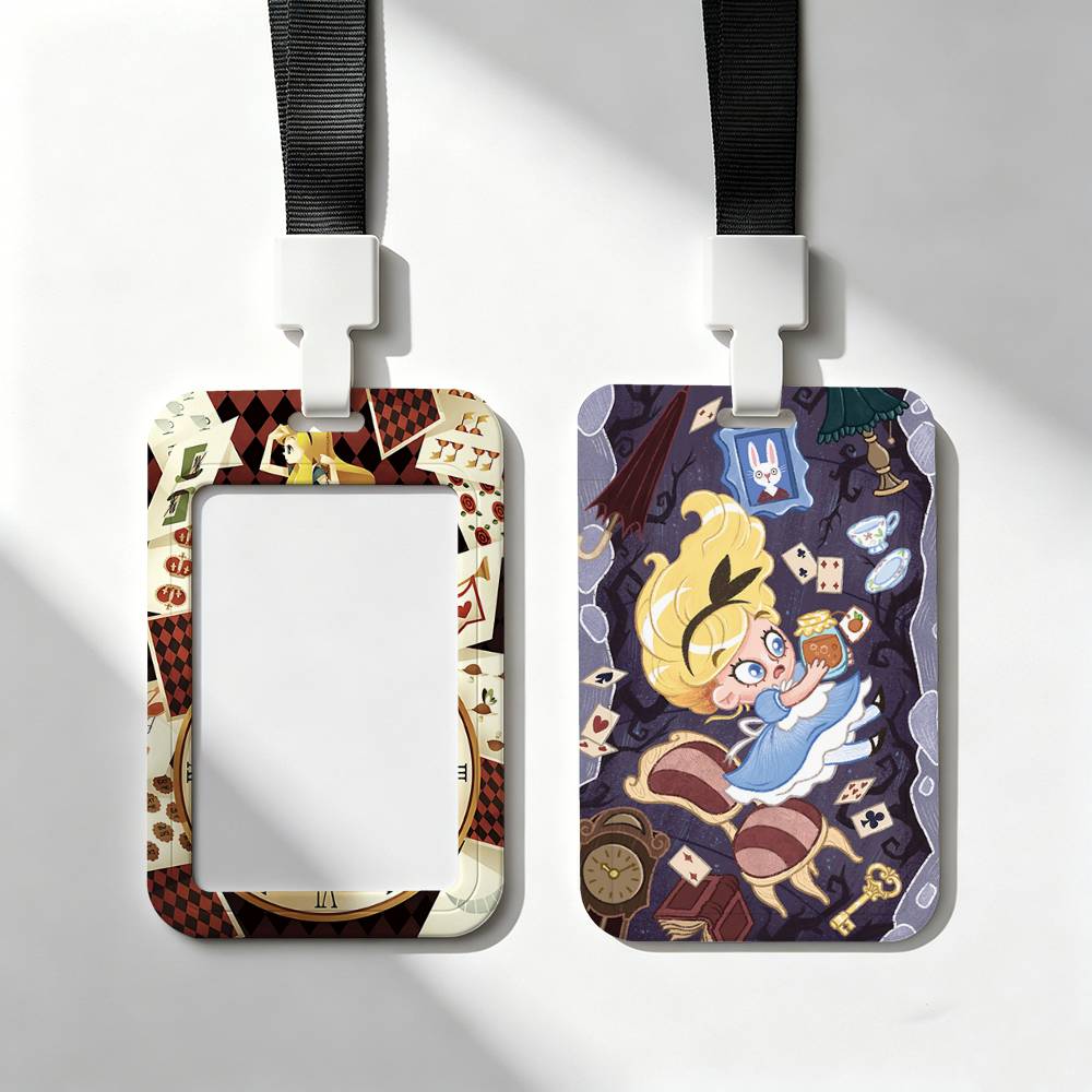 K-Ketnipz Cute Card Holder Neck Strap Pendant Door Badge Holder Lanyards Keychain Work Credential Case