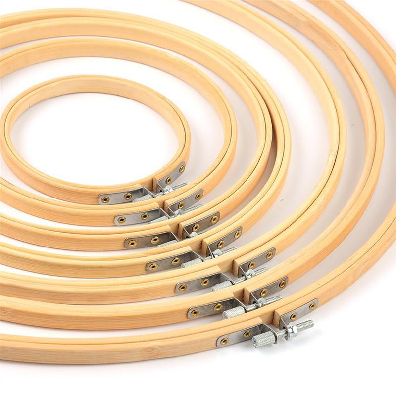 10-30cm DIY Embroidery Hoop Tool Art Craft Sewing Stitch Chinese Traditional Circle Round Bamboo Frame Wooden Sewing Tools