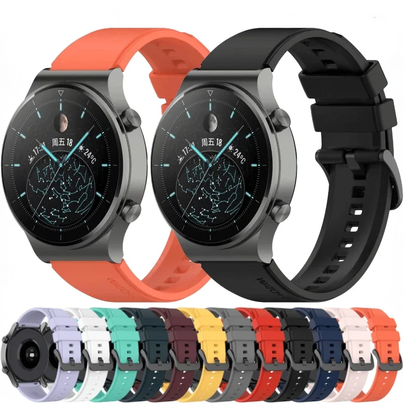 22mm 20mm Original Silicone Strap For Watch 4/3/GT4-3-2 Pro Watch 6/5/4/3 Sports bracelet band GTR 4 Belt