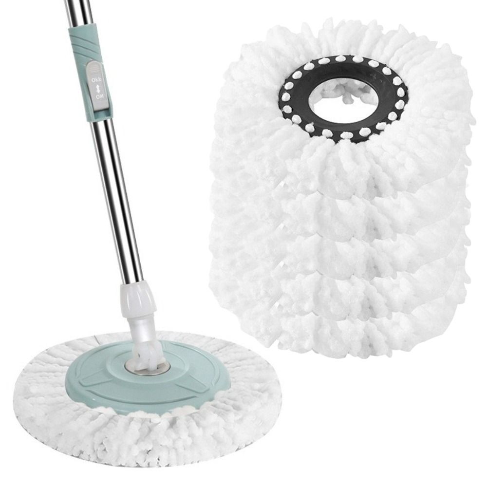 1pc Microfiber Spin Mop Replacement Head Round Shape Standard Size Spin Mop Refills Removable Washable