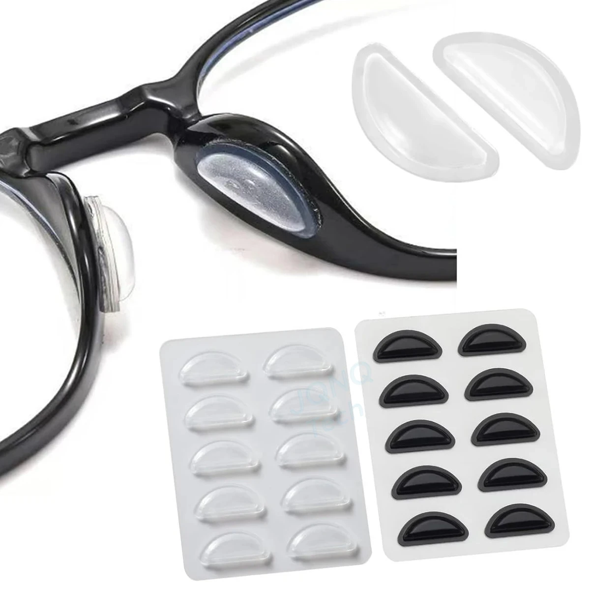 5/10 Pairs Super Sticky Anti Slip Eyeglass Nose Pads Soft Silicone Adhesive Glasses Nose Pad for Plastic Frame Glasses Parts