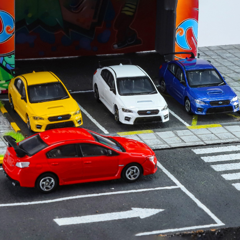 1:64 Scale WRX STI Mini Scale Sports Car Model Toy Metal Body Tires Simulation Vehicles Models for Boyfriend