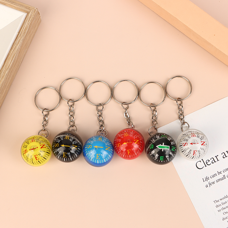 Portable Lightweight Emergency Compass Outdoor Survival Keychain Spherical Compass Backpack Pendant Nautical Field Tool pen gpt