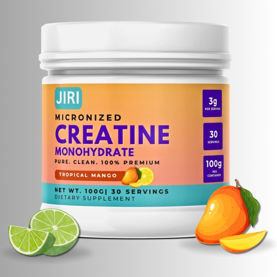 Jiri Nutrition Micronized Creatine Monohydrate 100g, Tropical Mango