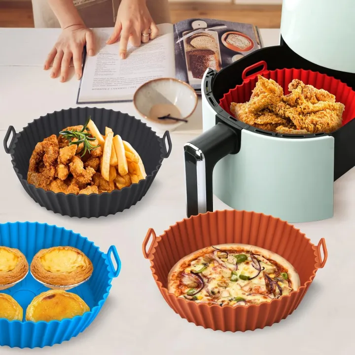 Reusable Silicone Round Air Fryer Oven Baking Tray