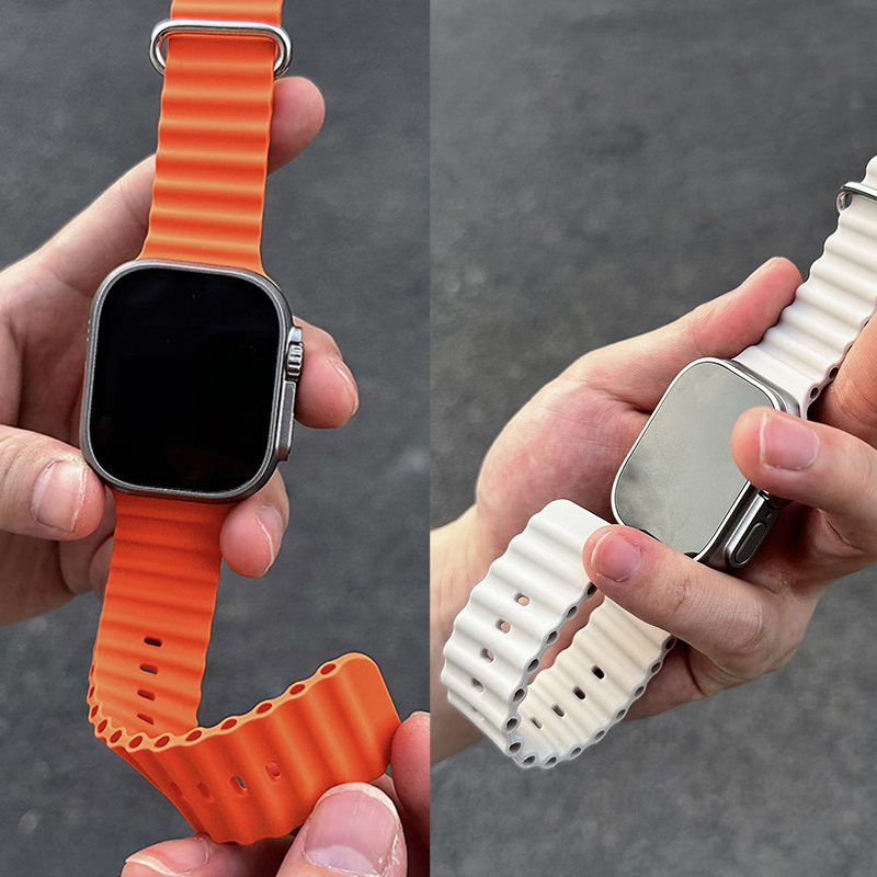 Official Ocean Strap For Watch S11 band 46mm Ultra 3 49mm Replacement Silicone Wrist Bracelet correa iWatch 10 9 8 7 6 SE3