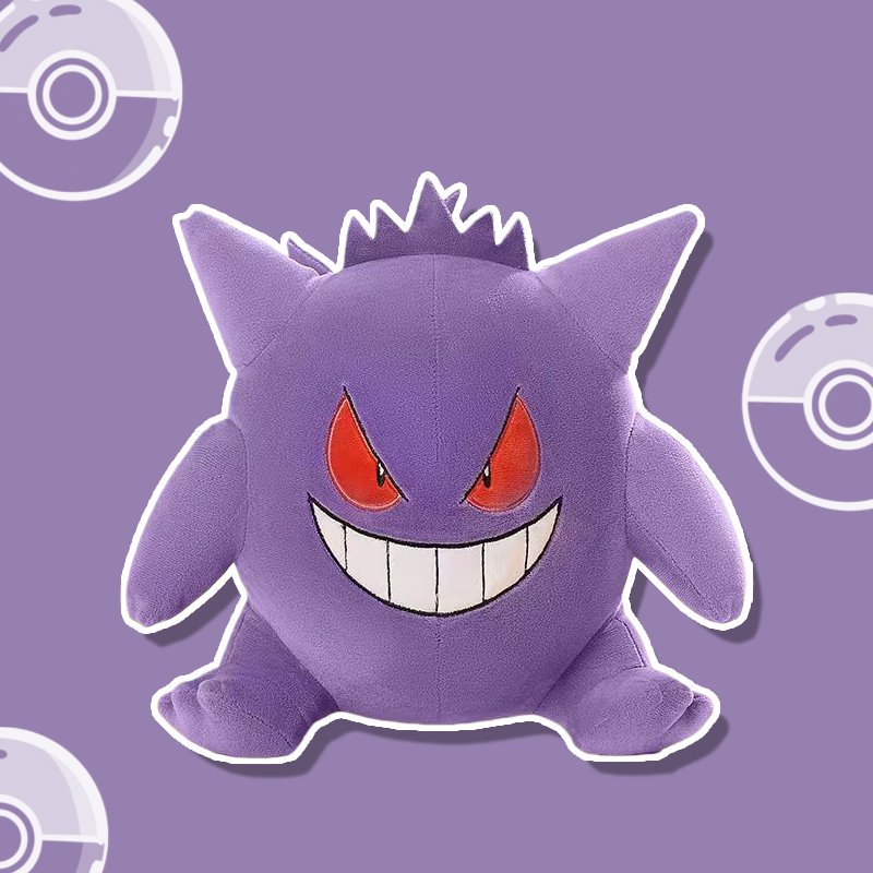 Pokemon Gengar 22cm Kawaii Soft Fluffy Plush Toy Stuffed Animal for Collectors Anime Fans Birthday Home Bedroom Decor