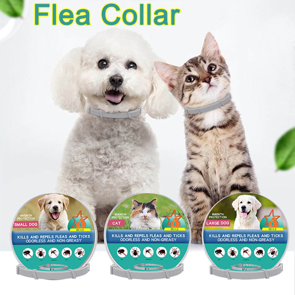 Adjustable Flea and Tick Collar Flea Collar 8 Months Protection Natural Flea/Tick Prevention Collar for Small Medium Large