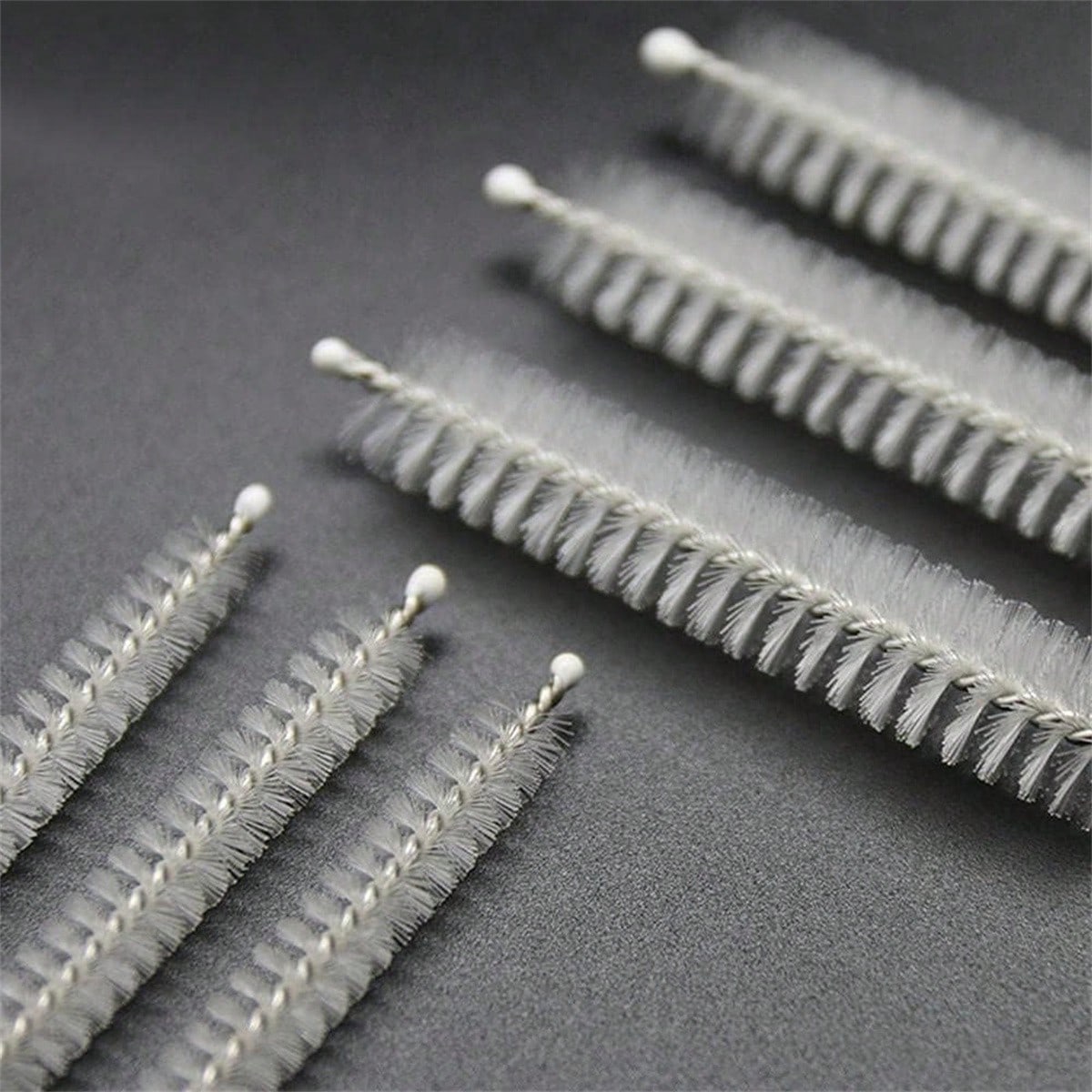 1pc Straw Cleaning Brush Nylon Bristle Stainless Steel Handle Cleaning Brush For Cleaning Straws And Pipes