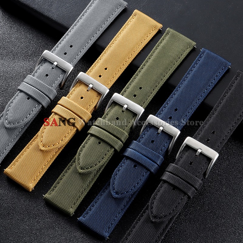 Canvas Silicone Strap 20mm 22mm 24mm for Swatch X Blancpain Sport Quick Release Waterproof Bracelet Watch Band for