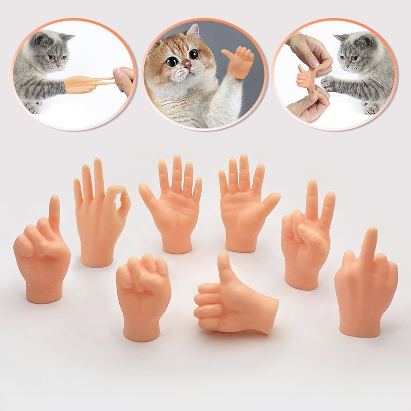 Children Novelty Funny Mini Hand Toy - Creative Soft Silicone Fingertip Teasing Cat Massage Pet Supplies For Kids