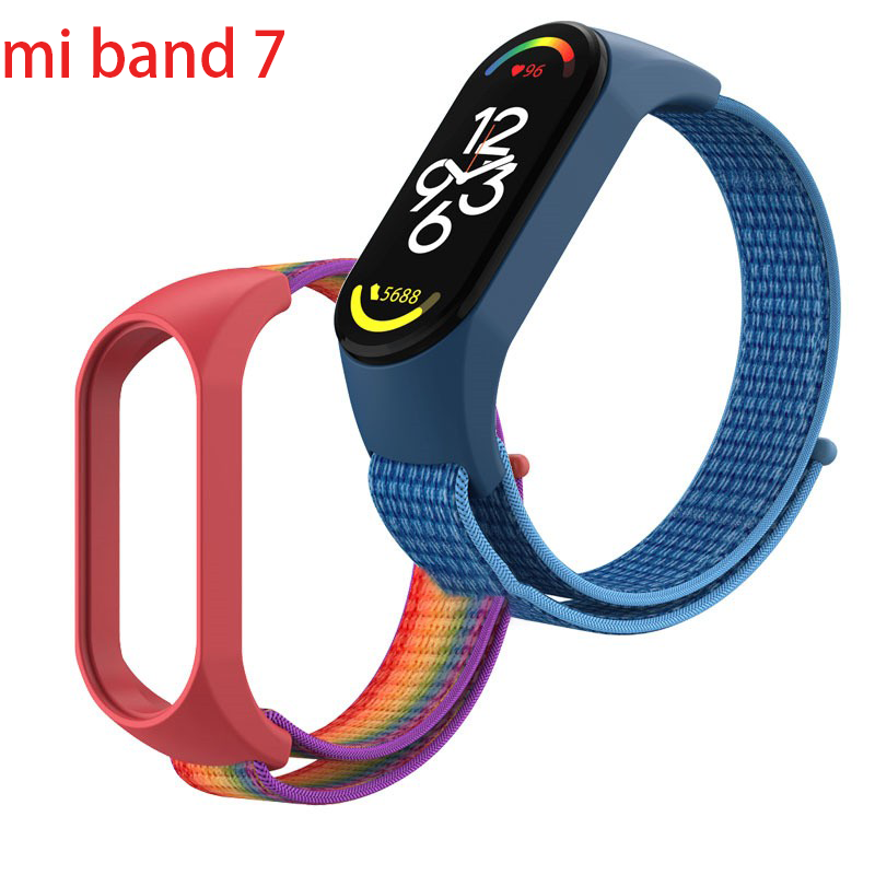 Watch Straps For Mi Band 7 6 5 4 3 NFC smartwatch Wristband Nylon Sport Miband7 Replacement belt Correa band 7 Bracelet