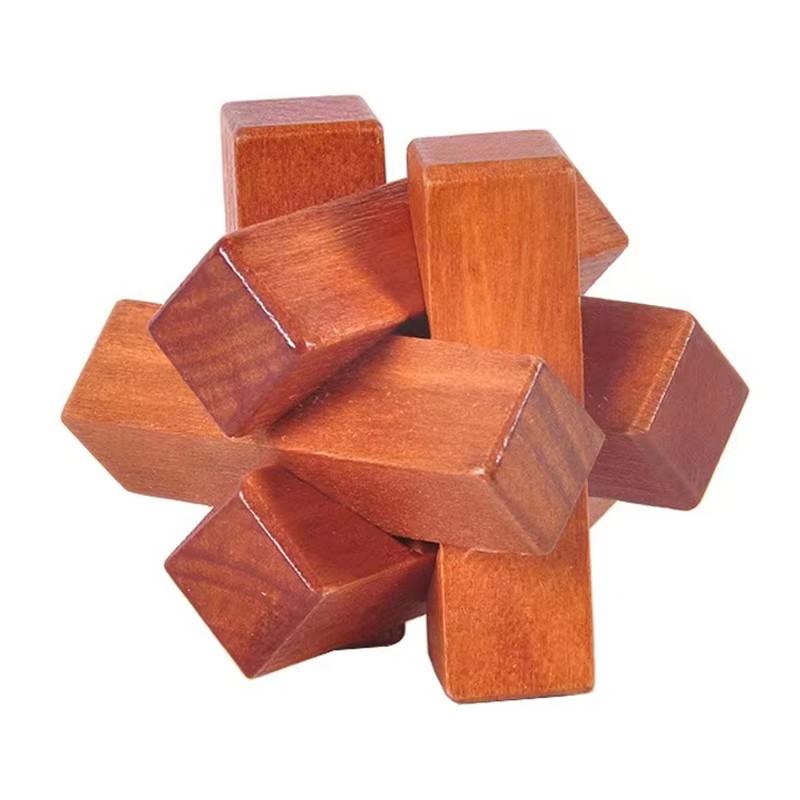 Wooden Knot Puzzle Brain Teasers for Adults Kids Interlocking Games IQ Test Challenge Educational Toys Unique