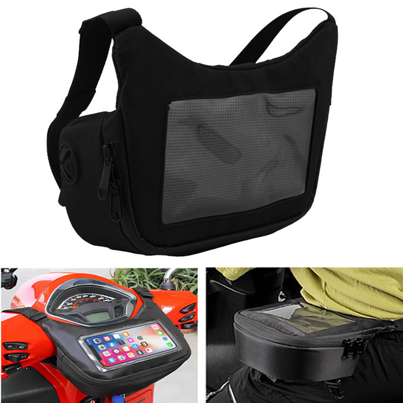 Universal Motorbike Handlebar Bag Waterproof Large Screen Motorcycle phone Storage bag For Vespa Cycling Satchel fanny pack