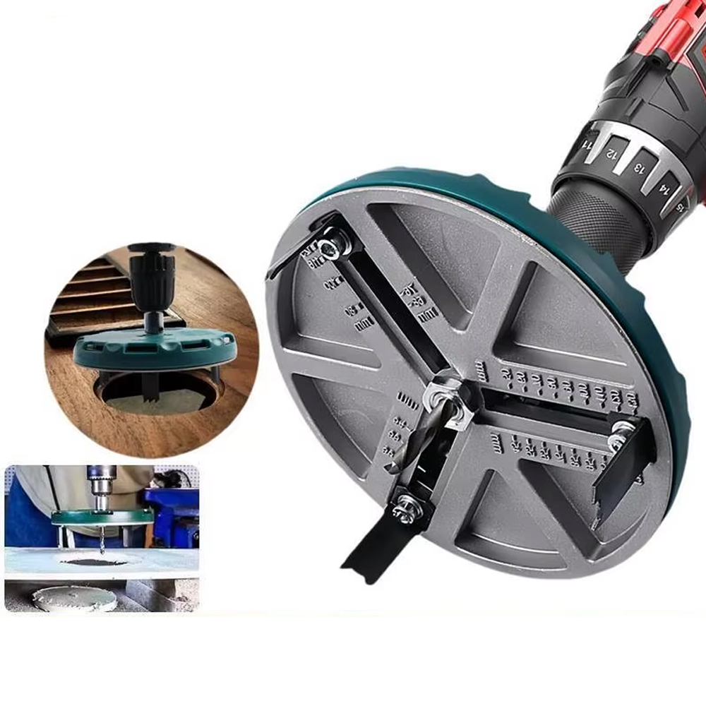 Adjustable Multifunctional Universal Hole Opener Woodworking Hole Saw 45mm-130mm High Speed Steel Blade Durable Cutting Ed