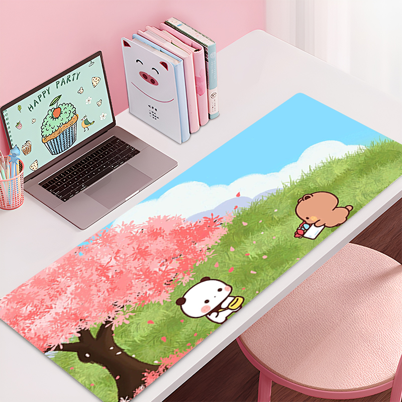 900x400 Kawaii Mouse Pad Deskmat Laptop Office Mousepad Desk Decor Extended Mouse Pad Keyboard Mat Bubu Dudu Oversize Desk Pad