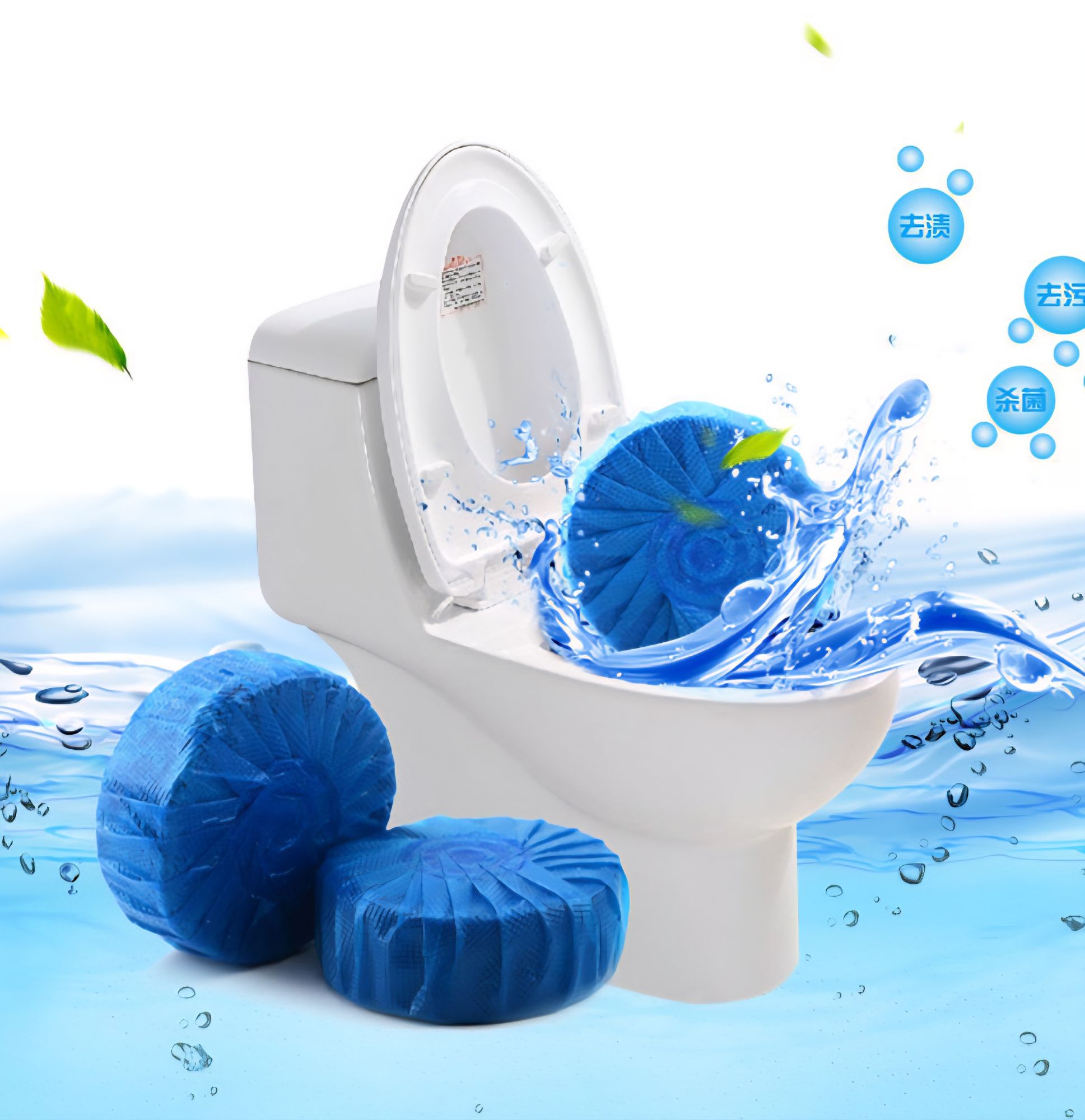 Toilet Bowl Cleaner Tablet (Blue Flush) - Pack of 10 Pieces