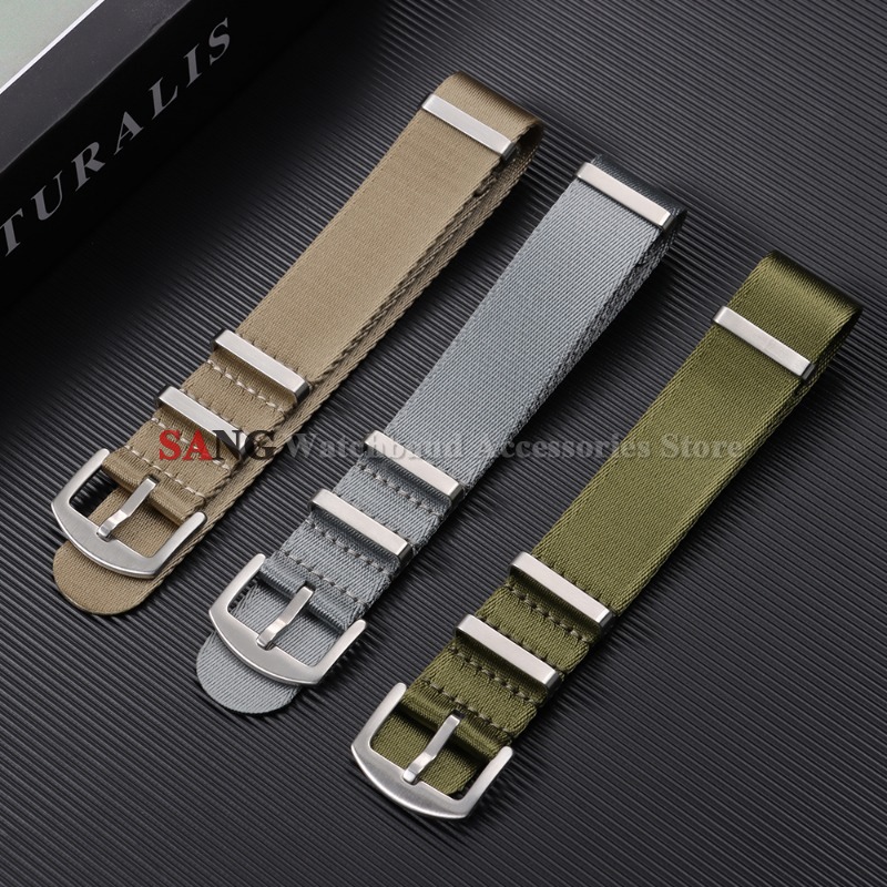 20mm 22mm Comfortable Canvas Canvas Metal Pin Buckle Wristband Soft Nylon Watchband for Men Women Smartwatch Bracelets for