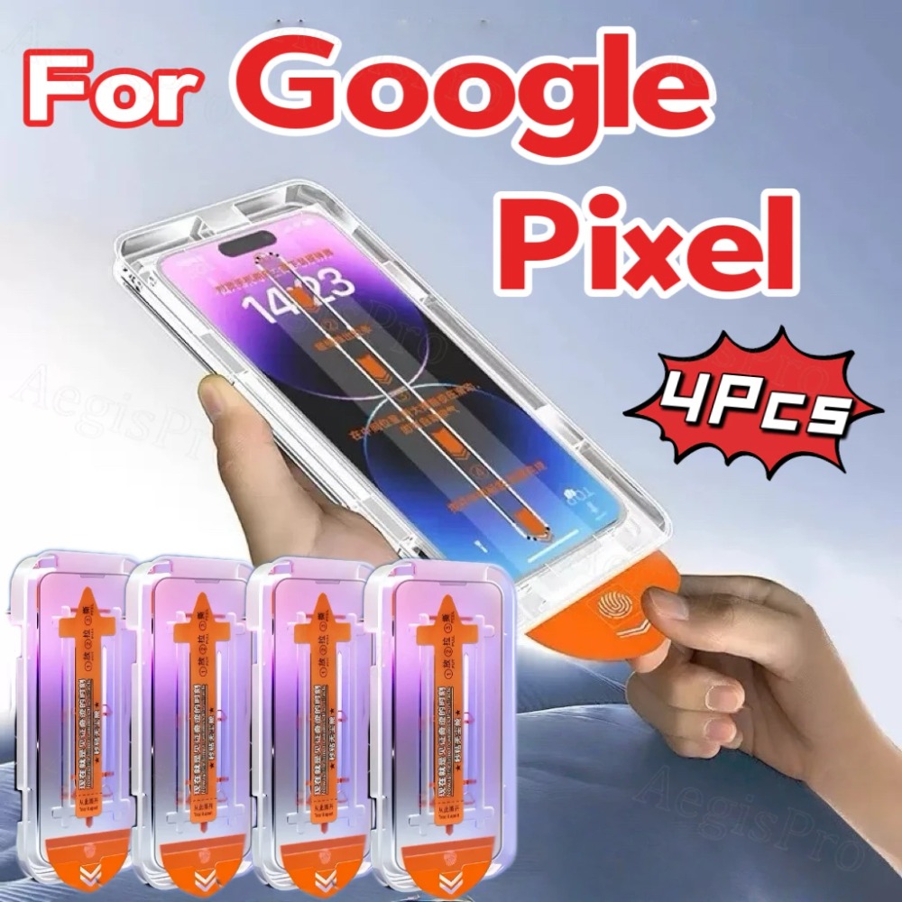 4PCS Full Screen Protector for Google Pixel 8 9 10 Pro 9 9a 10 9 8 Pro XL 8A 8A 8 Accessories Screen Protector for Google 10 Pro