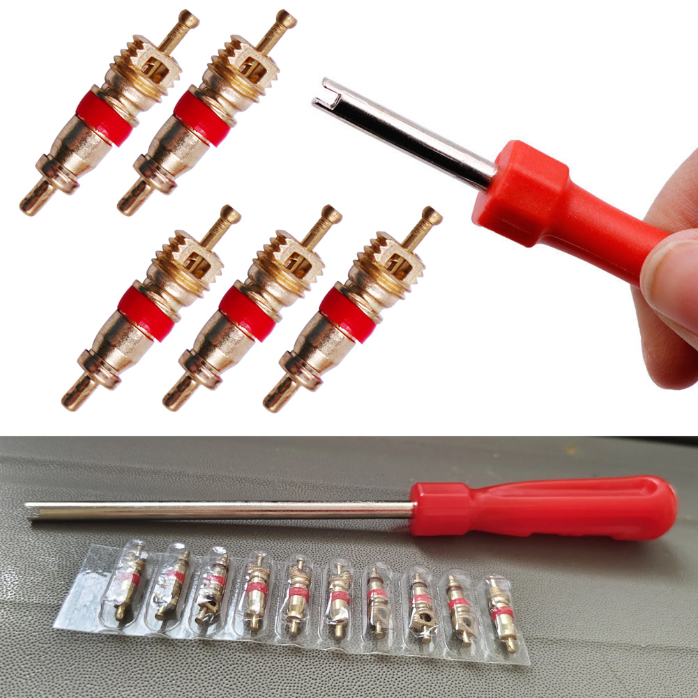 Car Bicycle Slotted Handle Tire Valve Stem Core Remover Screwdriver Tire Repair Install Tool Kit Auto Motorcycle Accessories