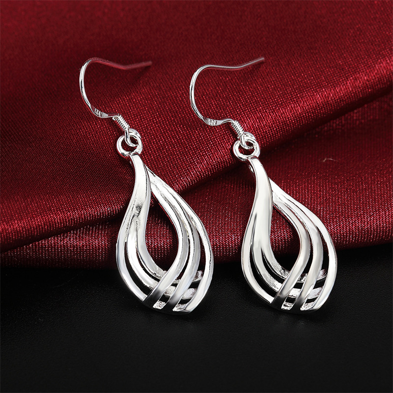 925 Sterling Silver Earring Fashion Hollow Heart Earrings for Women Birthday Charm Jewelry