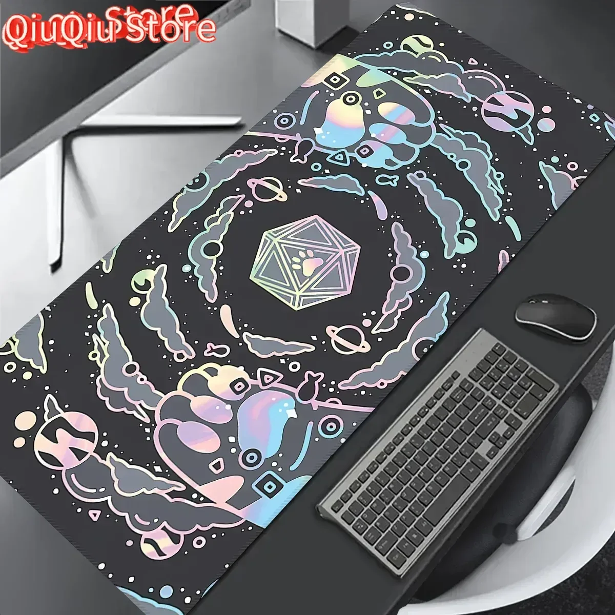 Large Gaming Mouse Pad with Floating Claw Design HD Computer Office Game Table Mats XXL Anti-slip Long Keyboard Desk Pads