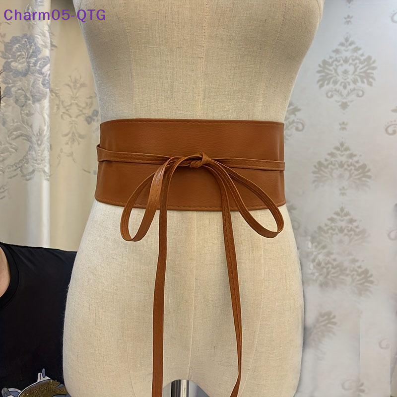 New Boho Belt For Women Bowknot Faux Leather Wrap Around Obi Style Cinch Waistband Black Cummerbund Brown Women Wide