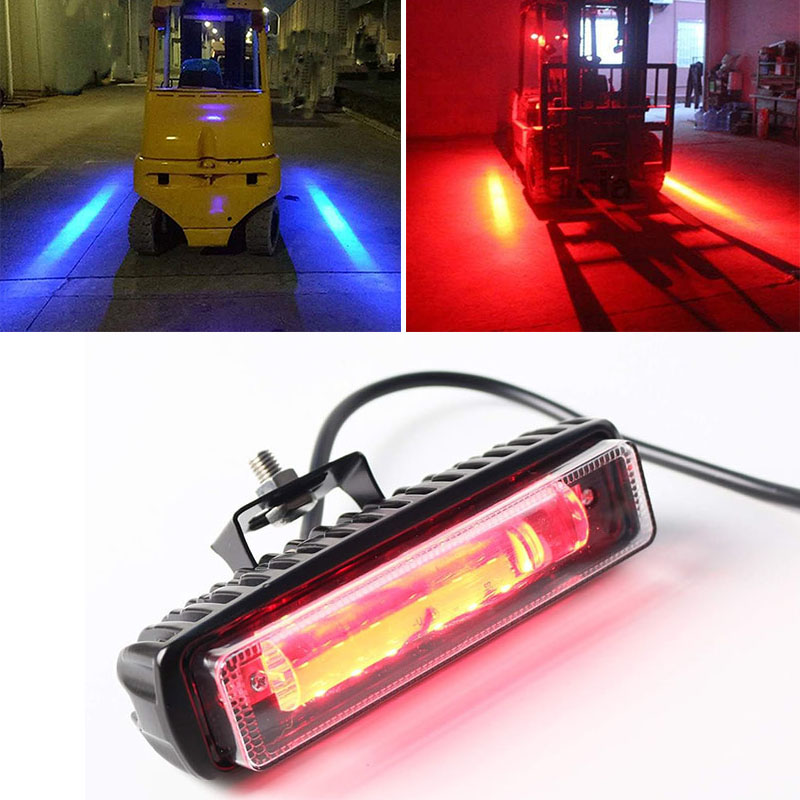 30W LED Forklift Safety Light Warehouse Danger Area Lamp Red Zone Warning Lights 12V-80V Blue LED Strobe Lamp ForFor Fork Truck