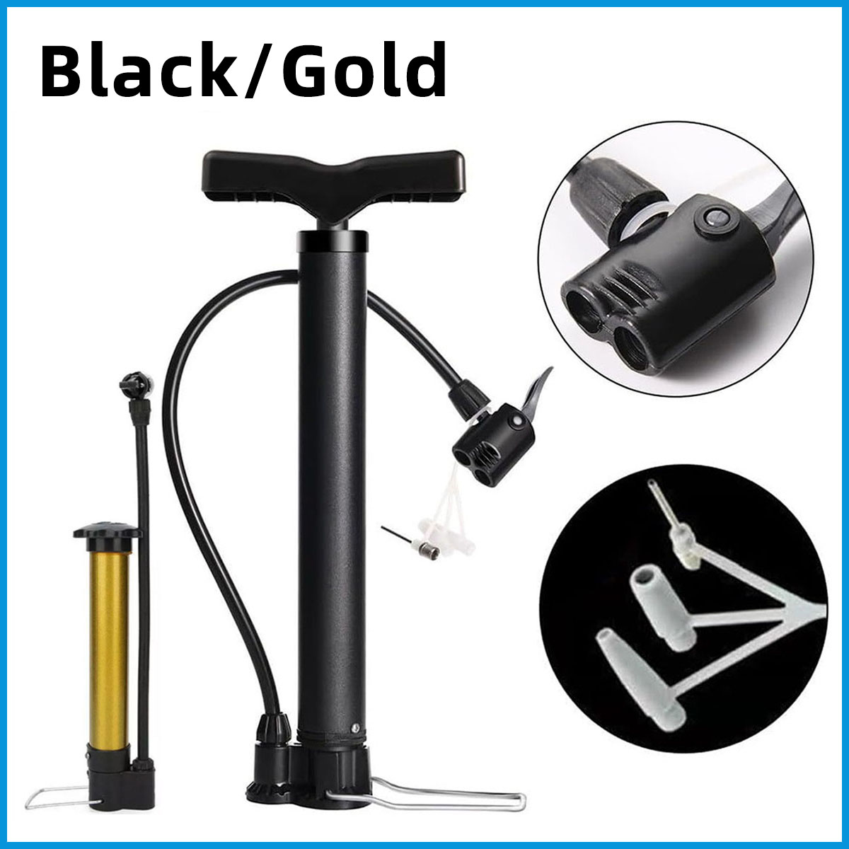 1PC Bicycle Inflator High Pressure Convenient Inflator Multi Functional Ball Inflator Pump Bicycle Accessories Riding Tools