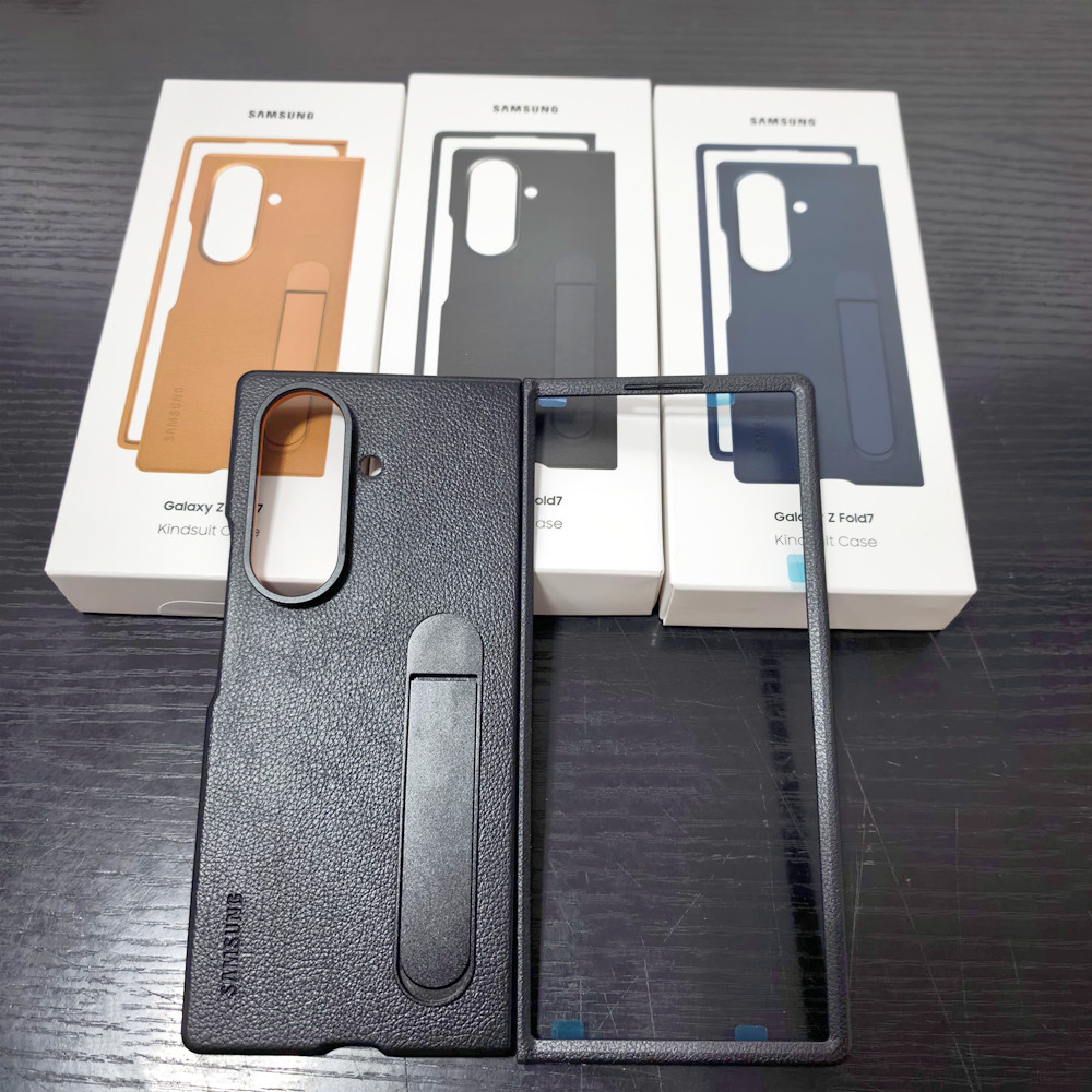 Z Fold 7 6 5G Case Leather Stand Phone Protective Cover Bracket Shockproof Shell With Kickstand For Z Fold6 Fold7
