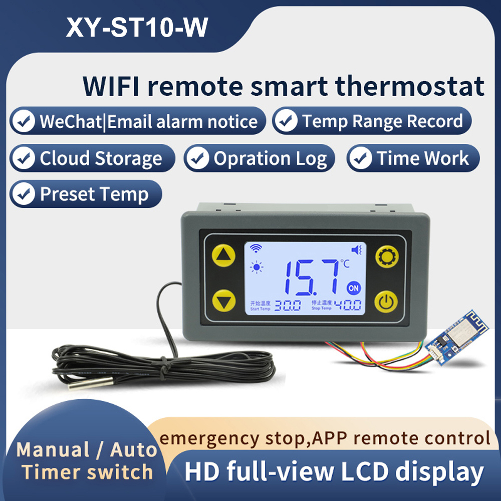 ST10-W/SA10-W/SA30-W/ST30-W DC6-30V/AC110-220V 10A/30A WIFI Thermostat Temperature Controller Digital Display Thermostat pen gpt