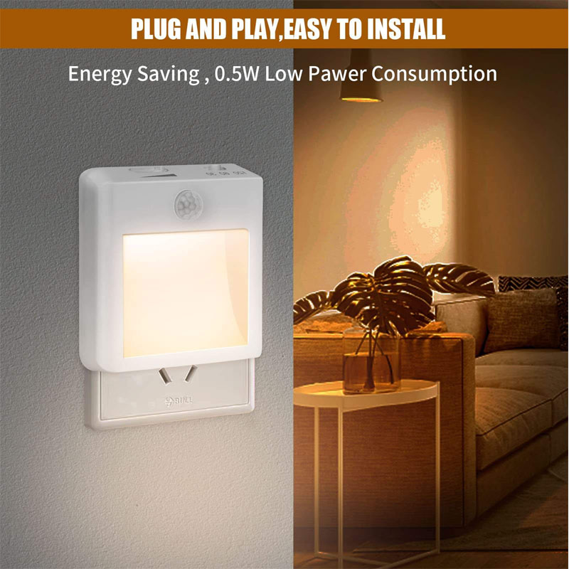 LED Night Light EU US UK AU Plug In Smart Motion Sensor Light Wall Lamp for Home Aisle Hallway Stair Kitchen Bedroom Night Lamp lightify