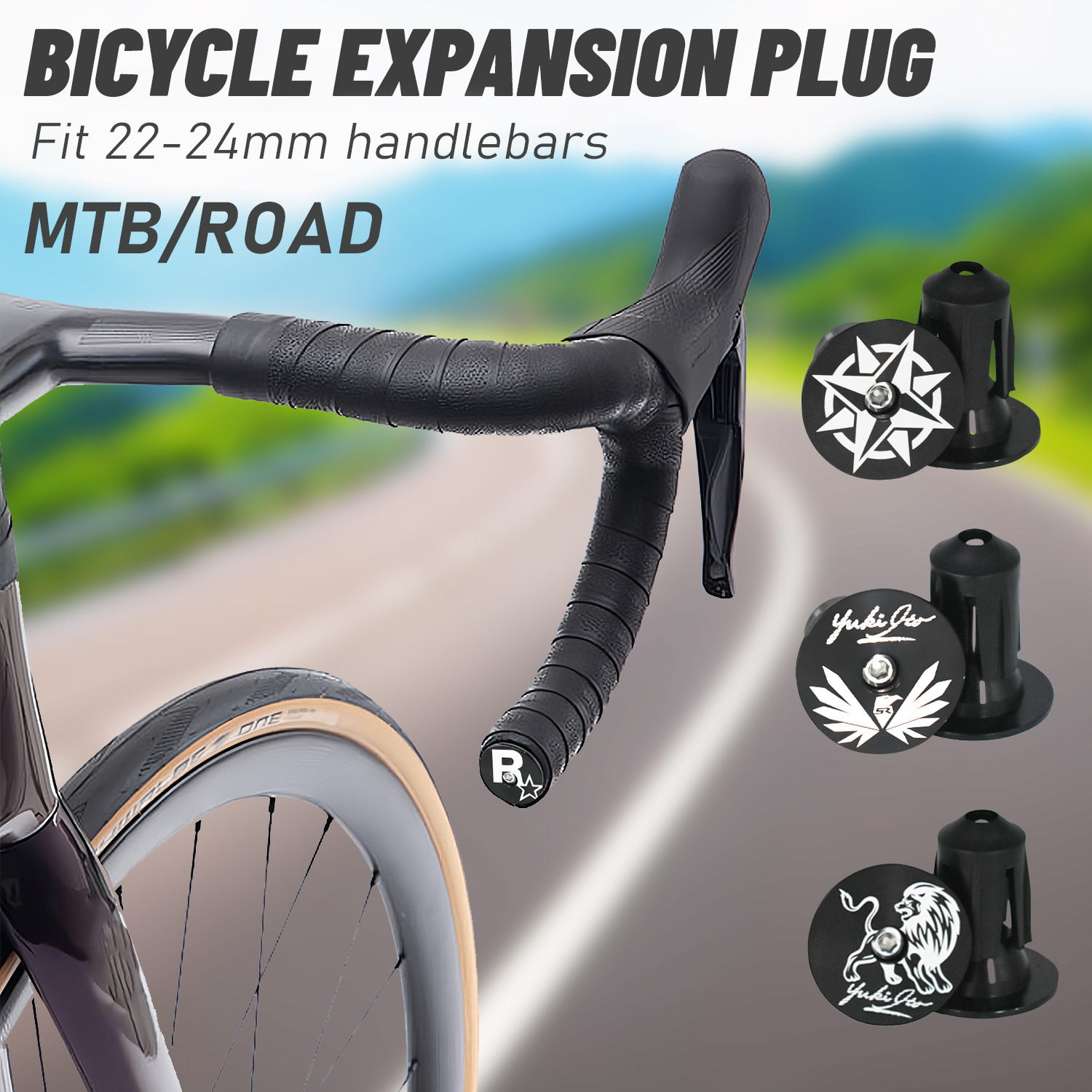 ENLEE 1 Pair Bike Grip Handle Bar End Cap Aluminium Alloy MTB Handlebar Grips Plugs Caps For Bicycle Handlebar Accessory
