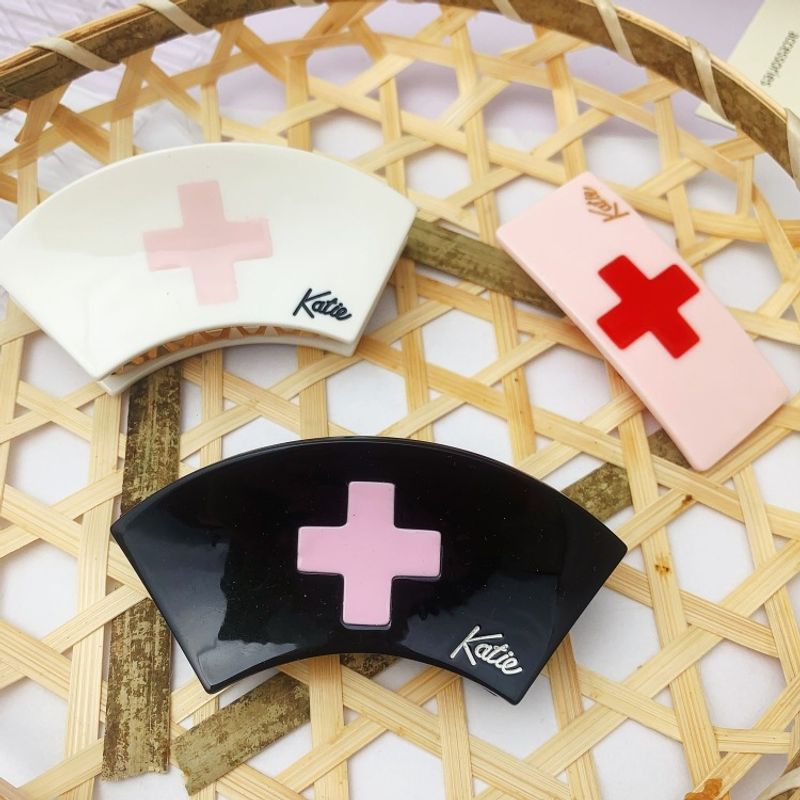 1pc Japanese TP same style nurse clip, cute girl loli hair clip, cross top clip, fashionable hair accessory