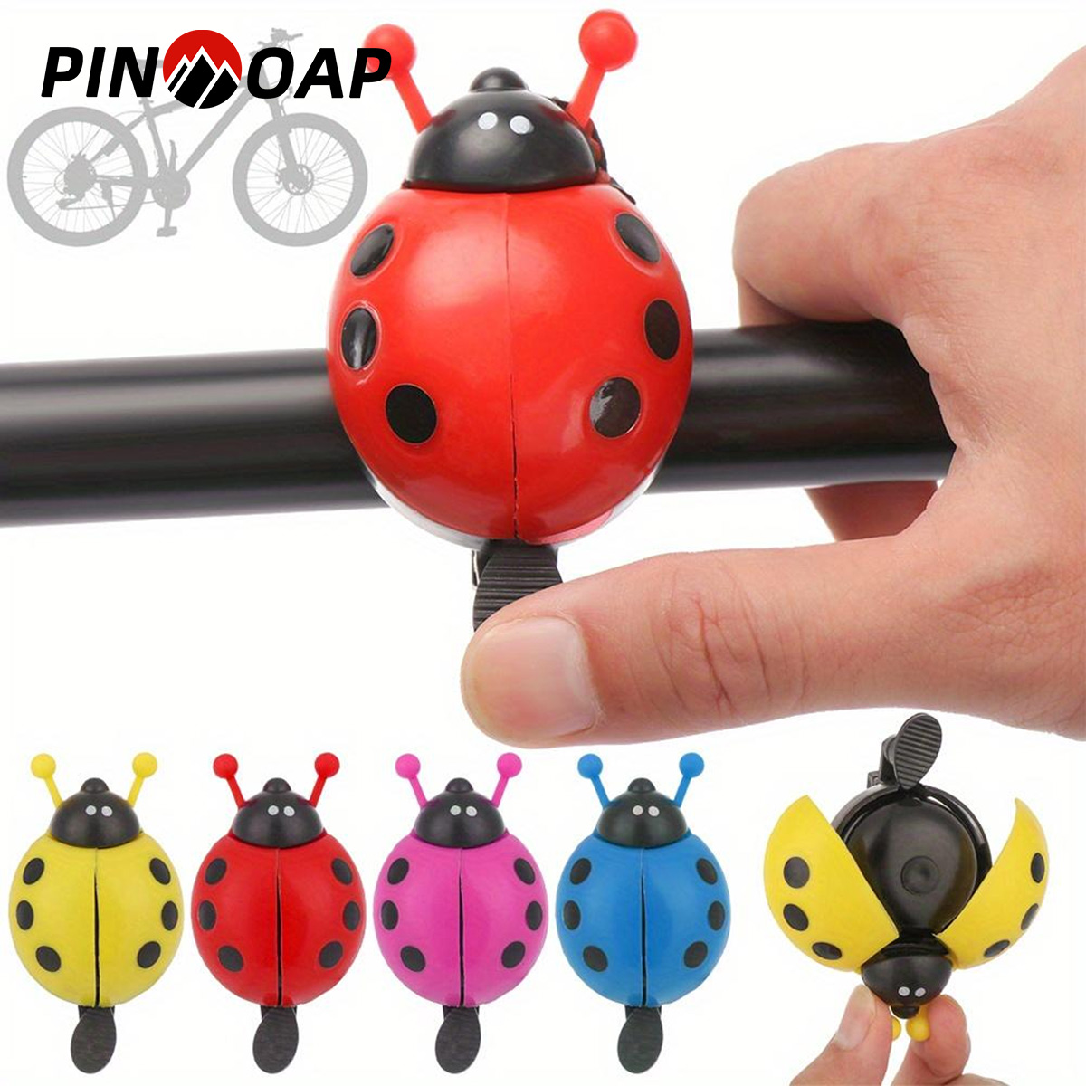 Bicycle Bell Lovely Kid Beetle Ladybug Ring Bell For Cycling Bicycle Bike Ride Horn Alarm Multicolor Cute Bicycle Horn Alarm