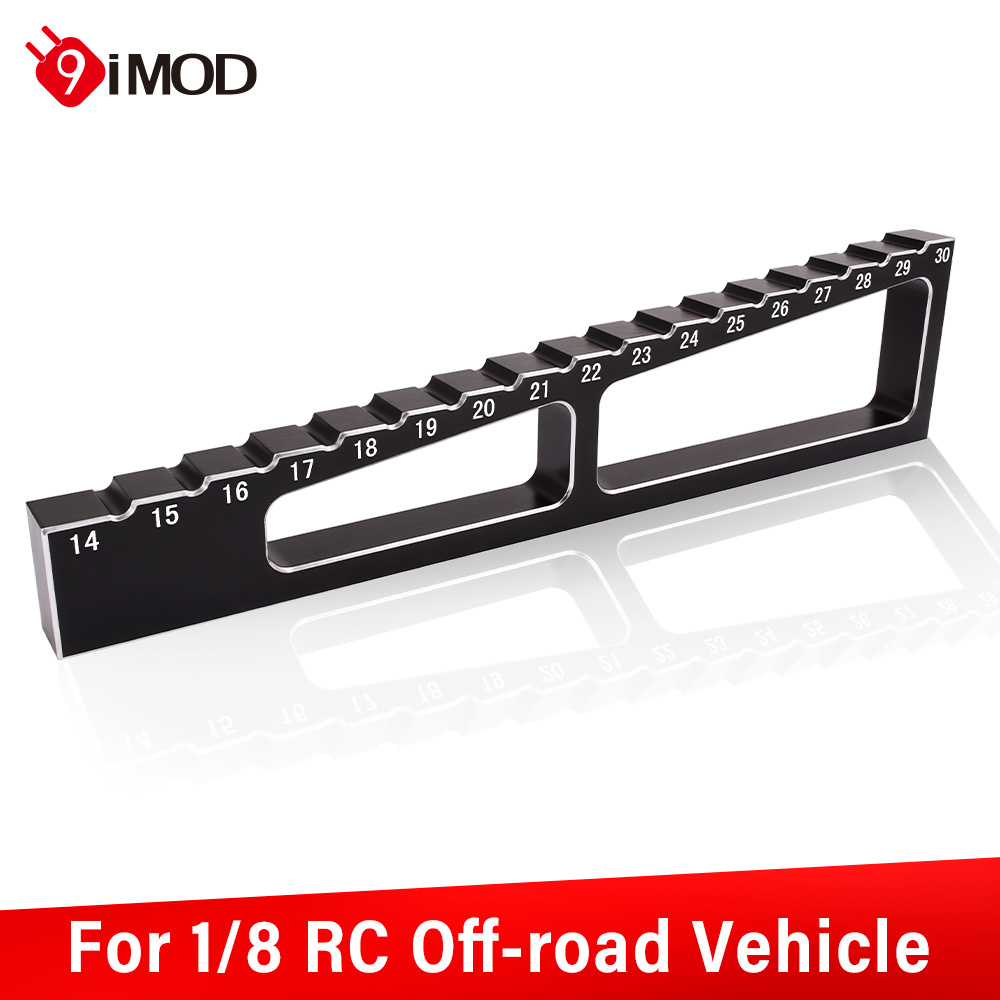 9IMOD RC Car Ride Height Gauge 14-30MM Metal RC Ride Height Ruler Chassis Measureing For 1/8 RC Off-road Vehicle Upgrade Parts