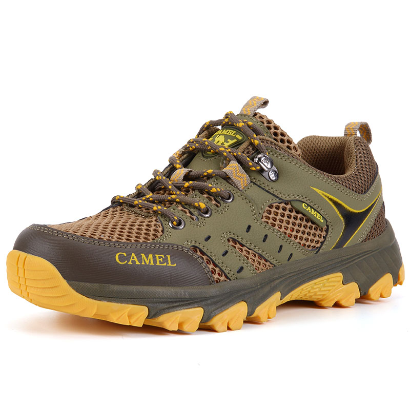 HIKEUP Non-slip Men Hiking Shoes Breathable Outdoor Wear Resistant Splasroof Climbing Men Sneaker Tourism Mountain Shoes