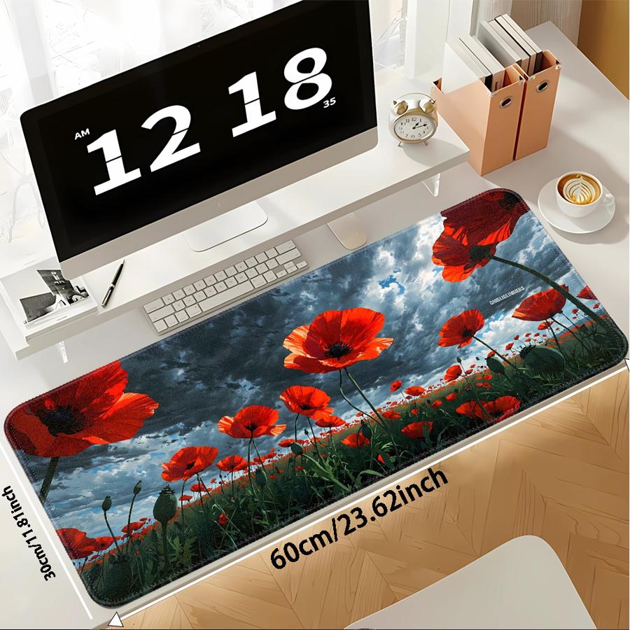 Sea Of Flowers overlock Mouse Pad Computer Laptop Pad Desk accessories Keyboard Mouse Pad office Pad Game Console Pad