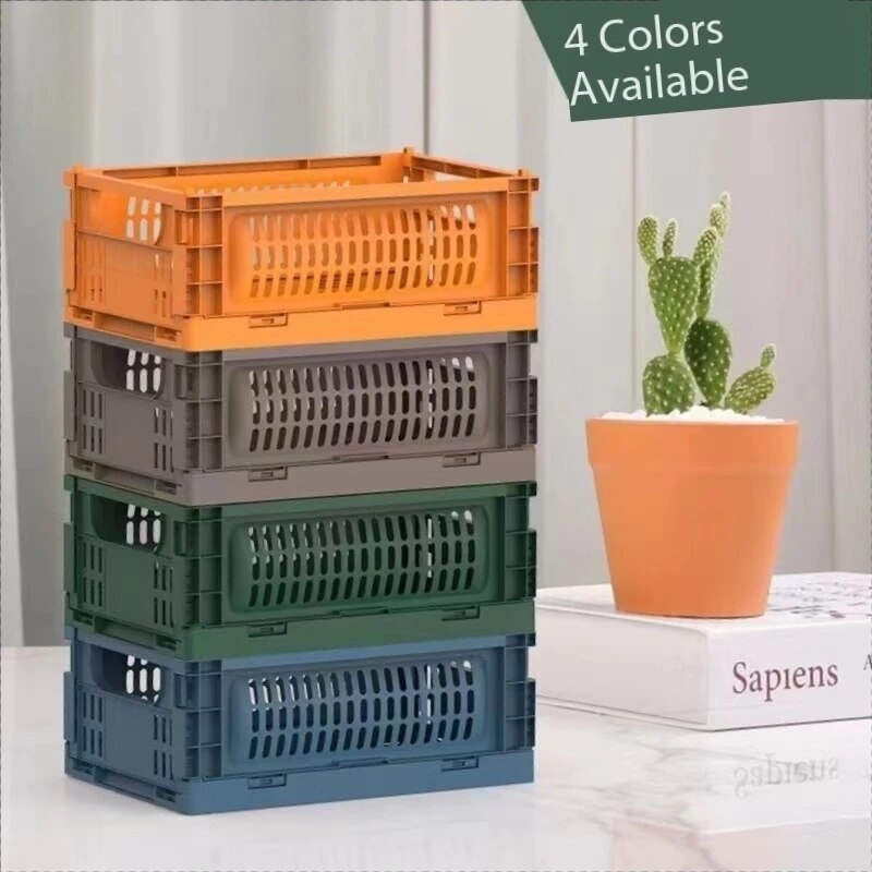 Desktop Office Multifunctional Minimalist Foldable Storage Basket Creative Snack Storage Box