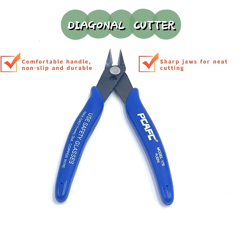 Precision Diagonal Cutters High Carbon Steel Wire Cutters Electronic Pliers for DIY Jewelry Making Durable & Ergonomic Hand Tool