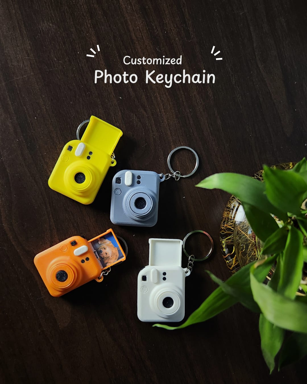 Mini Camera Keychain with Photo Holder | Photo Keychain | Camerakeychain