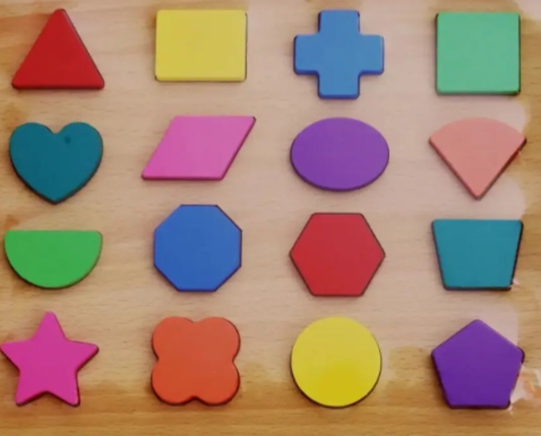 Colorful Wooden 3D Geometric Shapes Puggle Board - Early Learning Montessori Toy For Baby (Star,Triangle,oval,Square)