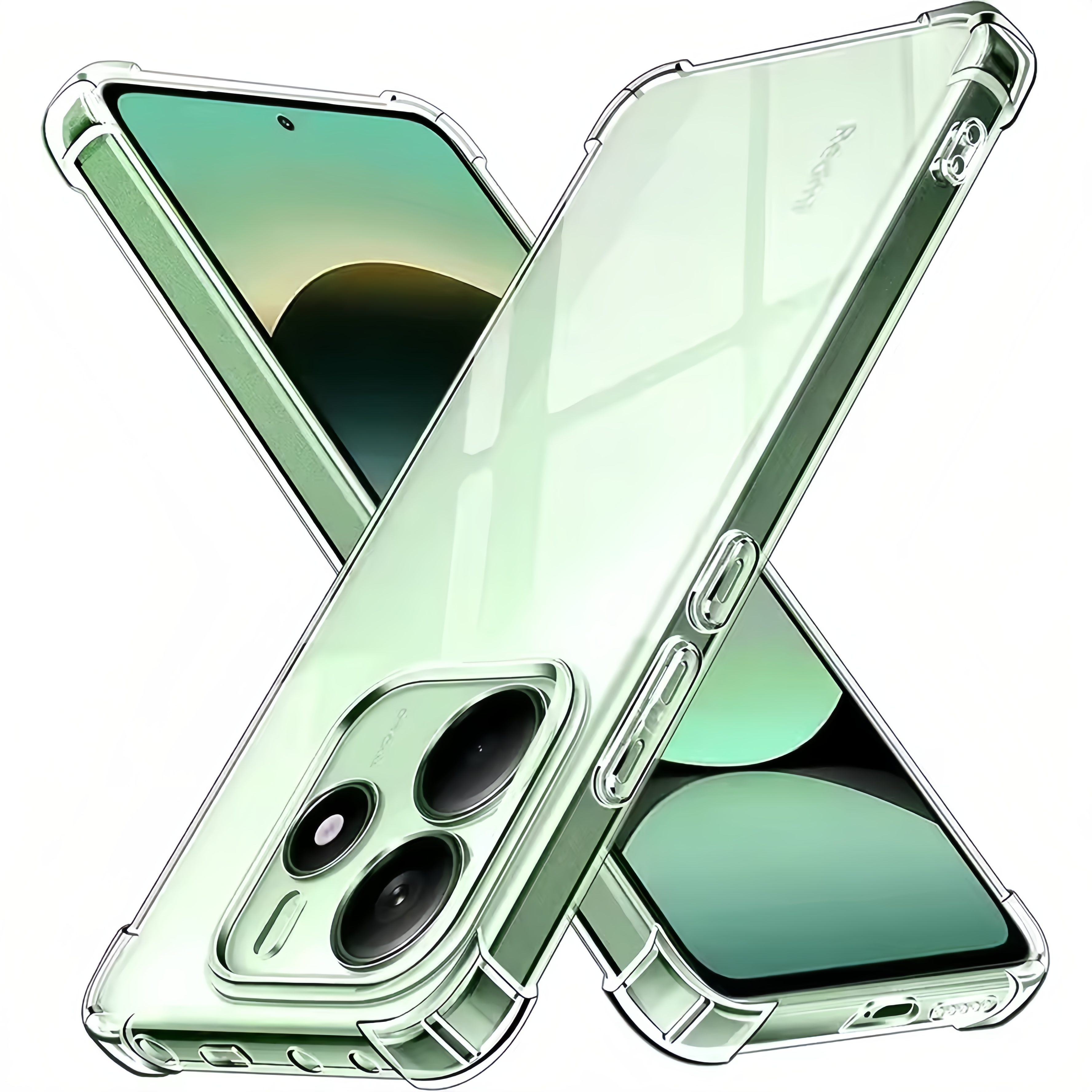 Luxury Shockproof Silicone Soft Case For Redmi Note 14 13 12 Pro 14C 13C 4G 5G 12C 11A A3 A3X A2 Clear Thin Cover Funda