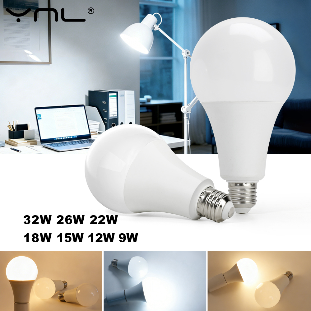 4pcs/lot E27 LED Bulb Lamps AC 220V 9W 12W 15W 18W 22W 26W 32W Lampada Led Light Bulbs Indoor LED Bombilla Living Room For Home