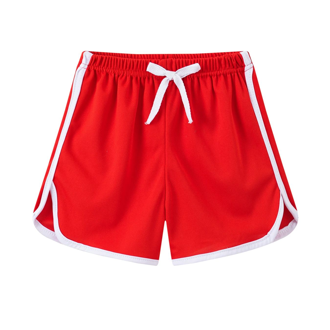 Summer new children's casual sports shorts, solid color printed pants, mid size children's elastic waisted beach pants, children