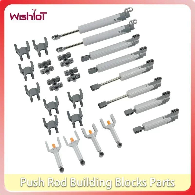 Push-Pull Rod Axis Connector Building Block Tool Parts Linear Actuator MOC Technical DIY Spare Bulk Parts Toys Compatible Bricks