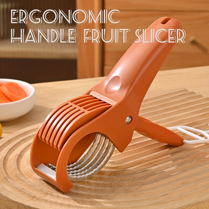 1pc Multifunctional Vegetable and Fruit Slicer -Kitchen Cutter with Adjustable Blade, for Carrots, Cucumbers, Tomatoes, and More