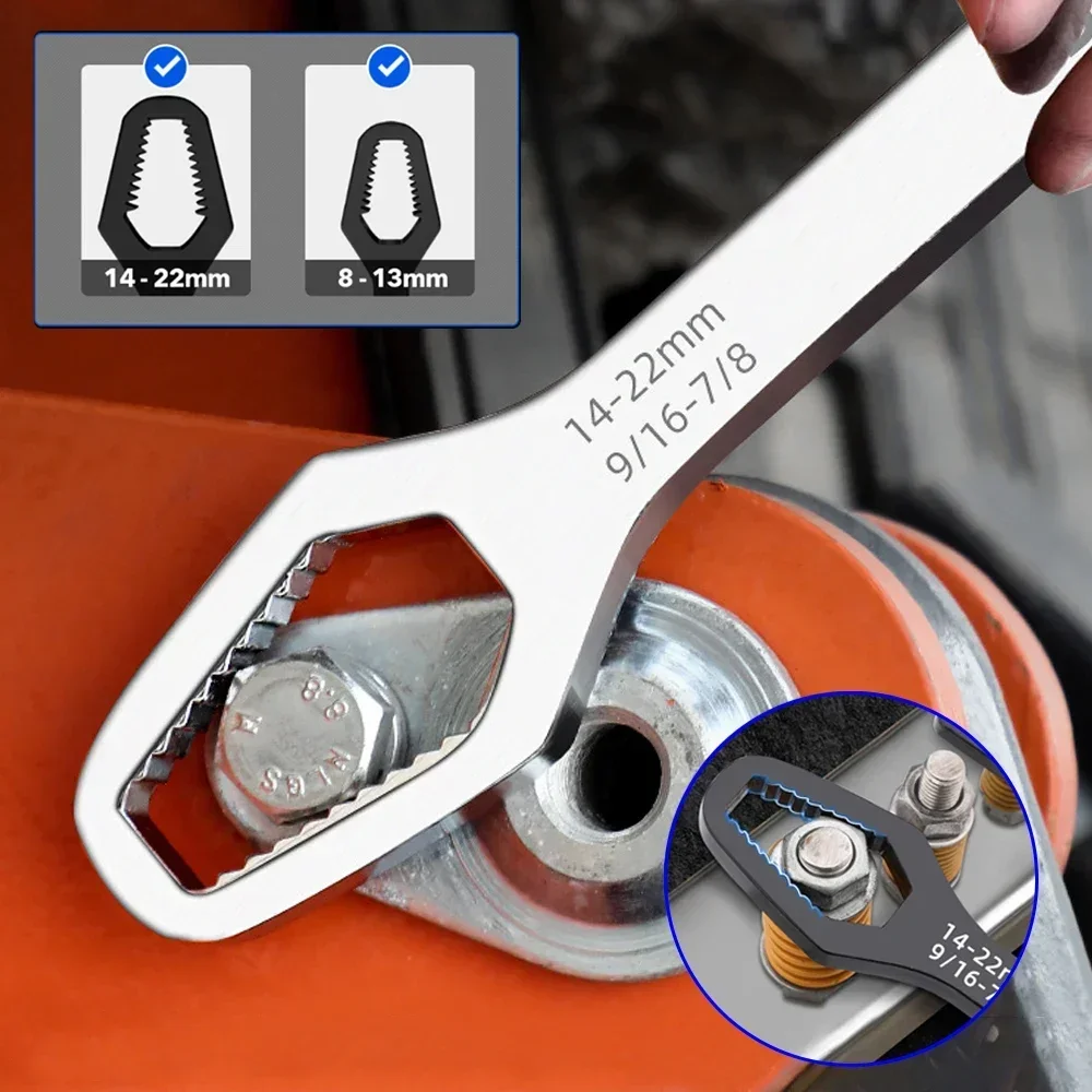 NEW 4-13mm 3-17mm 8-22mm Double-ended Wrench Car Tool Torx Wrench Thickness Self-tightening Adjustable Wrench Universal