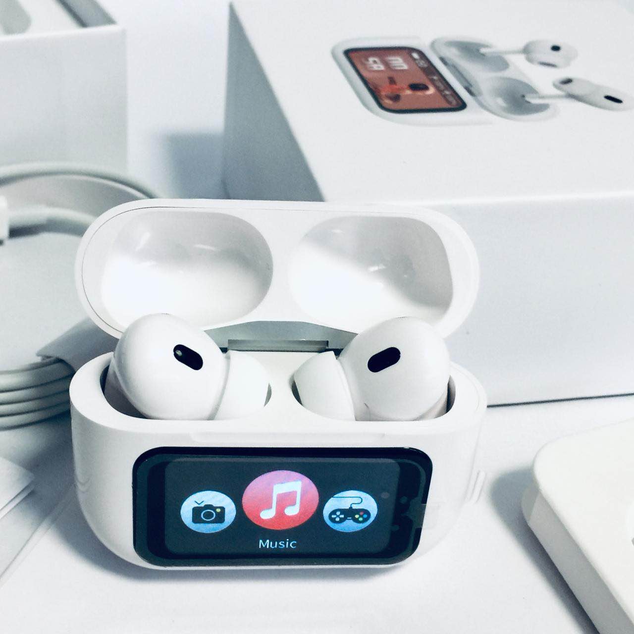 AirPods Pro 2 LCD Full Touch Display With ANC/ENC Extra Bass Wireless Bluetooth AirPods